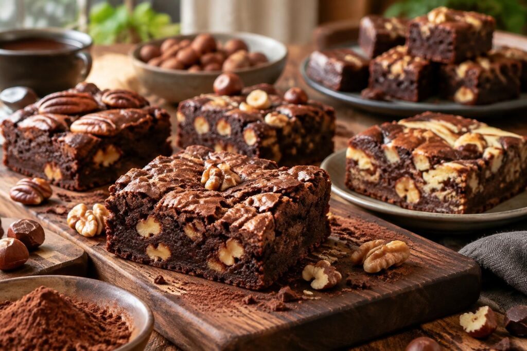 Brownie chocolat noix : recettes variées pour tous les goûts